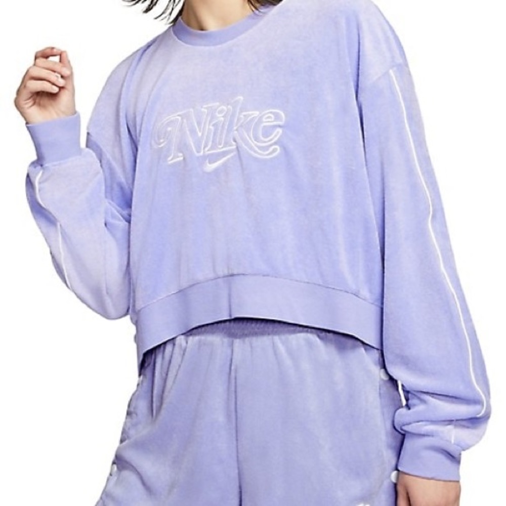 Cropped Terry Cloth Nike Sweatshirt XS